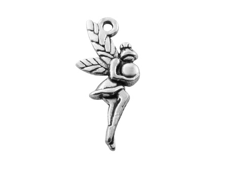 Elf 26x11mm, zawieszka charms / kolor srebrny / otwór 1.7mm / 1szt