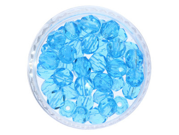 Firepolish™ / 3mm / Transparent / Aquamarine / 40szt