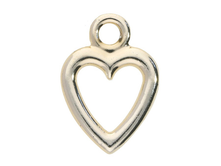 Serce / zawieszka charms / 20x13mm / kolor KC Gold / 4szt