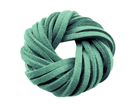 Rzemień ekologiczny, zamszowy / zielony, jasny malachitowy / 3x1.5mm / 95cm