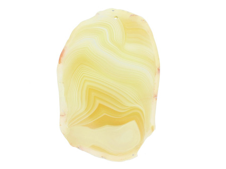 Agat / matowy / zawieszka / plaster nieregularny / 69x46x5mm / żółty / 1szt