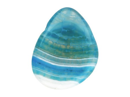 Agat / kropla płaska / 22x14x7mm / błękitny / 1szt