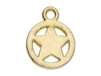 Gwiazdka / zawieszka charms / 11x8.5x1.5mm / KC Gold / 4szt