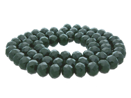 Milly™ / rondelle / 4x6mm / butelkowa zieleń / 70szt