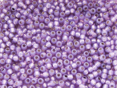TOHO™ Round 11/0 / Silver Lined Milky / Amethyst / 10g / ~1100szt