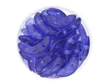 CZECHMATES™ / koraliki szklane / Crescent / 3/10mm / Transparent / Snorkel Blue / 5g
