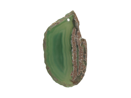 Agat / zawieszka / plaster nieregularny / 59x33mm / zielony / 1szt