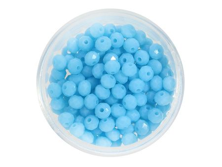 CrystaLove™ / kryształki szklane / rondelle / 3x4mm / błękitny / lustrzany / 147szt