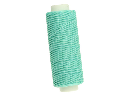 Sznurek do makramy woskowany / poliester / 0.55mm / turkusowy / szpulka 25m