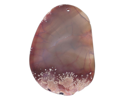 Agat / zawieszka / owal nieregularny / 67x47x7mm / brązowy / 1szt