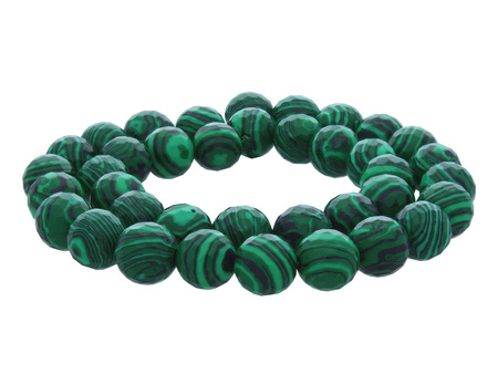 Malachit / kula fasetowana / 4mm / zielony / 95szt