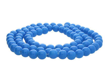 Koraliki powlekane / kula / 8mm / jasny szafirowy / 105szt