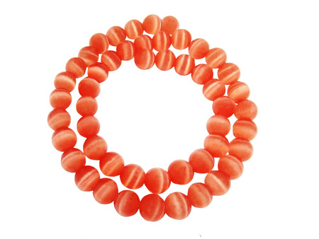 Kocie oko / opal / 10mm / ceglasty / otwór 1mm / 40szt