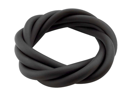 Kauczuk jubilerski, rzemień kauczukowy / czarny / 6mm / 1m