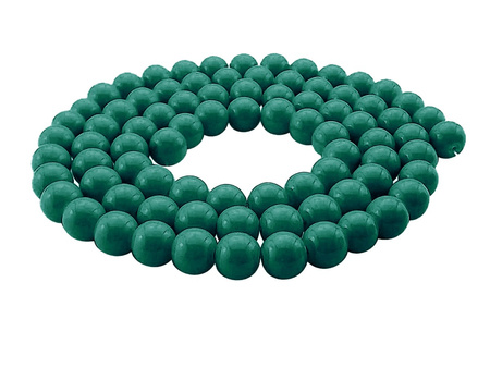 Koraliki powlekane 12mm / kula / kolor malachitowy / otwór 1.2mm / 1 sznur / 70 koralików