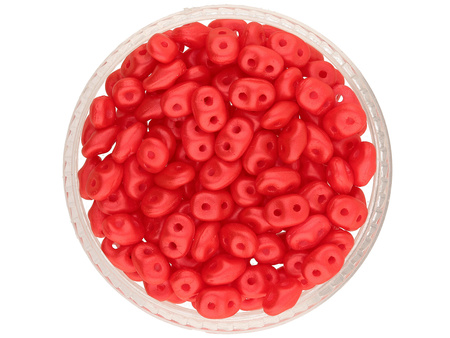 SuperDuo™ / 2.5x5mm / Pearl Shine / Red Rose / 10g / ~140szt