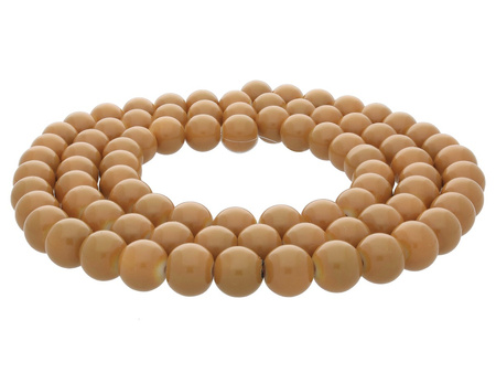 Koraliki powlekane / kula / 10mm / miedziany / 85szt