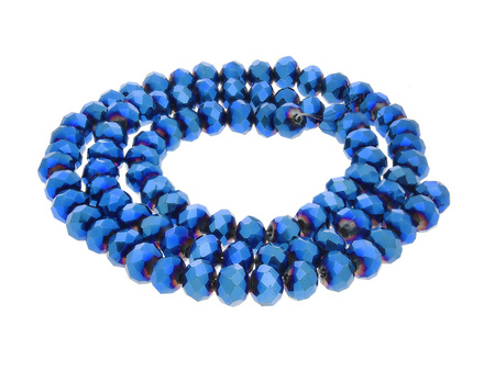 CrystaLove™ / kryształki szklane / rondelle / 3x4mm / Dk Blue Lustered / 147szt