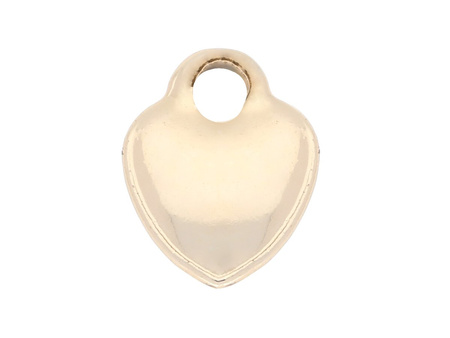 Serce wypukłe / zawieszka charms / 8mm / złoty, KC Gold / 4szt