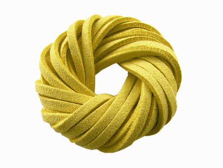 soEasy™ / rzemień zamszowy / płaski / 3x1.5mm / ciemny żółty / 95cm / 4szt