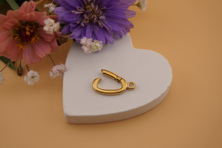 Krawatka odpinana / stal chirurgiczna / 8,5x17,5mm / pozłacany 18K / 1szt