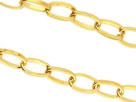 Łańcuszek rolo / chunky / 13.5x8mm / stal chirurgiczna / złoty / 0,5m
