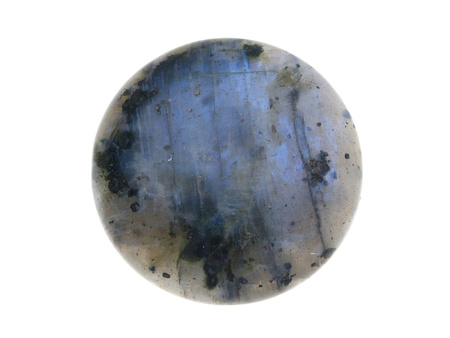Larvikit / kamień do obszycia / okrągły / 18x18x6mm / 1szt
