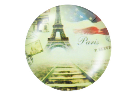 Kaboszon szklany z grafiką K12 PT1284 / multikolor / 12mm / 4szt