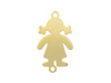 Dziewczynka / łącznik / stal chirurgiczna / 20x13x1.2 / złoty / 1szt