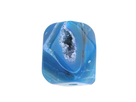 Agat / kula fasetowana / nieregularna / 18x16x19mm / morski / 1szt