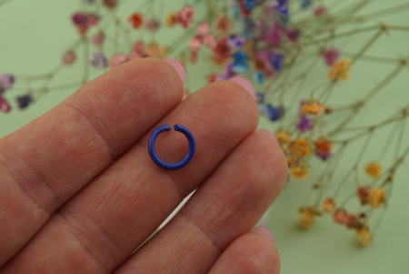 Kółka pojedyncze / otwarte / 10mm / lawendowy / drut 1mm / 10szt