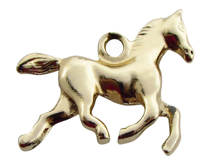 Koń 17x21mm, zawieszka charms / kolor złoty, KC Gold / otwór 2.3mm / 2szt