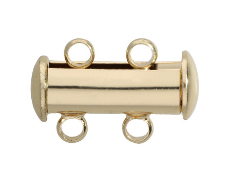 Zapięcie magnetyczne zakładkowe / 2 rzędowe / 10x15x6mm / kolor KC Gold / uchwyt 2mm / 1szt