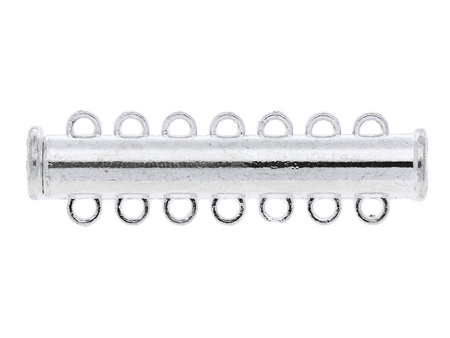 Zapięcie magnetyczne zakładkowe / 7 rzędowe / 10.5x38x7mm / jasny srebrny / uchwyt 1.5mm / 1szt