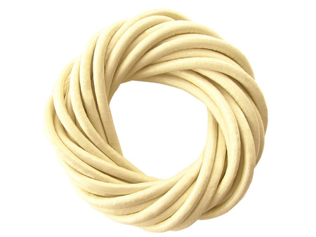 Rzemień naturalny / okrągły / 2.0mm / kremowy / 2m