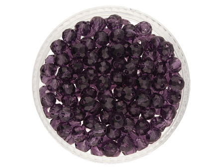 CrystaLove™ / kryształki szklane / rondelle / 5x6mm / fioletowy / 84szt