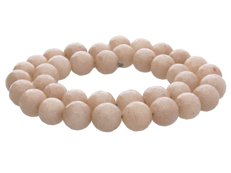 Agat / kula fasetowana / 10mm / beżowy / 35szt
