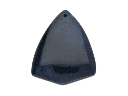 Agat / zawieszka / latawiec / 50x41x8mm / czarny / 1szt