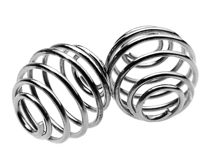 Element ozdobny, sprężynka 12mm / kolor srebrny / otwór 3mm / 12szt