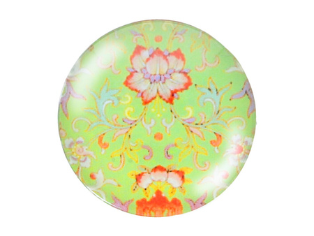 Kaboszon szklany z grafiką K25 PT1350 / zielony / 25mm / 2szt