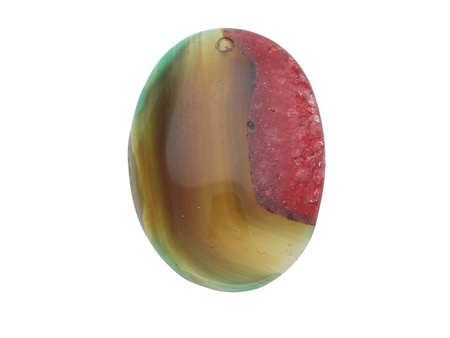 Agat / zawieszka / owal / 52x40x7mm / brązowy / 1szt