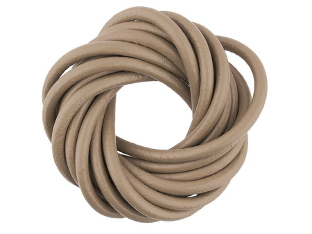 Rzemień naturalny / okrągły / 3.0mm / karmelowy / 2m
