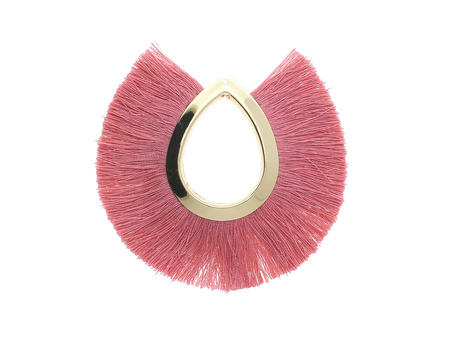 Chwost z nici wiskozowych / duża łezka / 65mm / eozynowy / 1szt