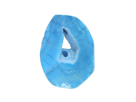 Agat druzy / plaster nieregularny / 33x25x6mm / niebieski / 1szt