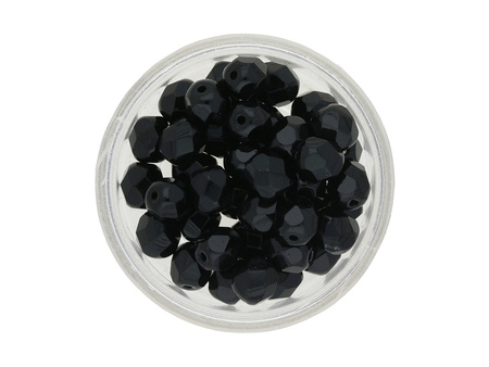 Firepolish™ / 6mm / Jet / 40szt