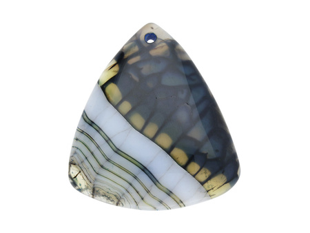 Agat Smoczy / zawieszka / trójkąt / 46x42x6mm / 1szt