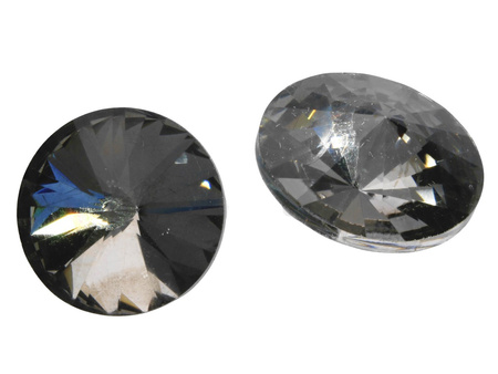 bonny™ / kryształy szklane / rivoli / 12mm / Black Diamond / 10szt
