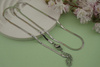 Łańcuszek żmijka płaska / stal chirurgiczna / 2mm / srebrny / 40+5cm