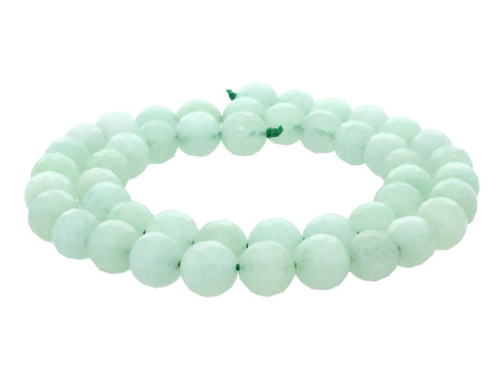 Agat / kula fasetowana / 8mm / pastelowy pistacjowy / 45szt