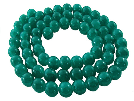 Koraliki Mistic / zielony, szmaragdowy / 10mm / otw 1mm / 80szt